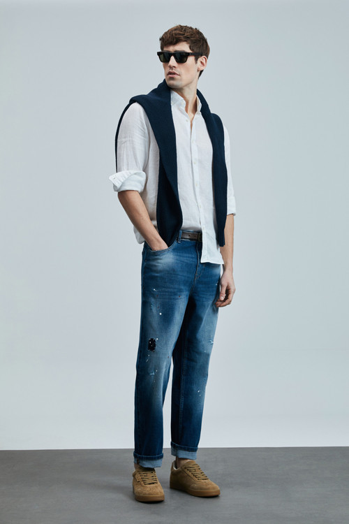 Salvator Smart Jean Erkek Pantolon Slim Fit Mavi