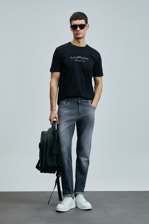 Alfıdo Smart Jean Erkek Pantolon Slim Fit Antrasit