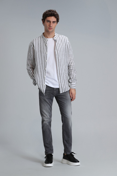 Frank Smart Jean Erkek Pantolon Regular Fit Koyu Gri