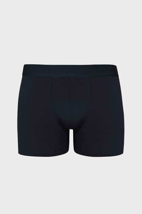 Solıd Erkek Pamuklu Boxer Lacivert