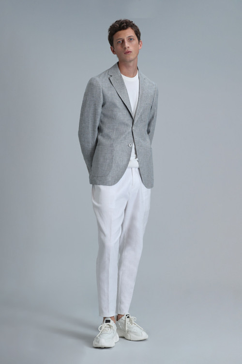 Class Spor Erkek Blazer Ceket Slim Fit Yeşil