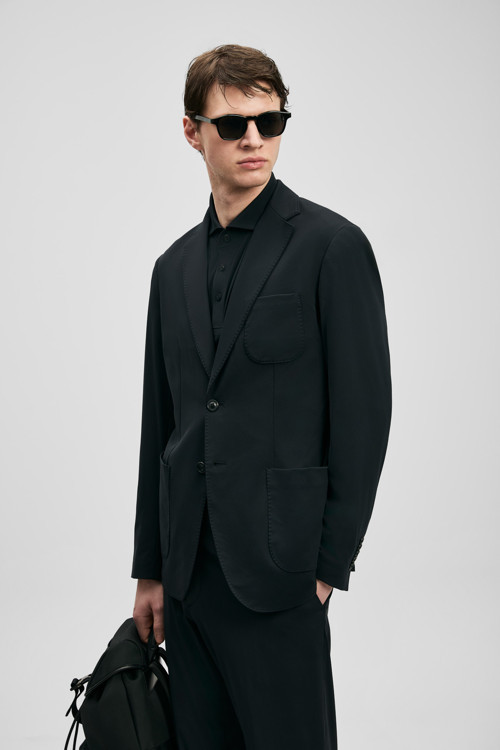 Luıs Spor Erkek Blazer Ceket Slim Fit Siyah