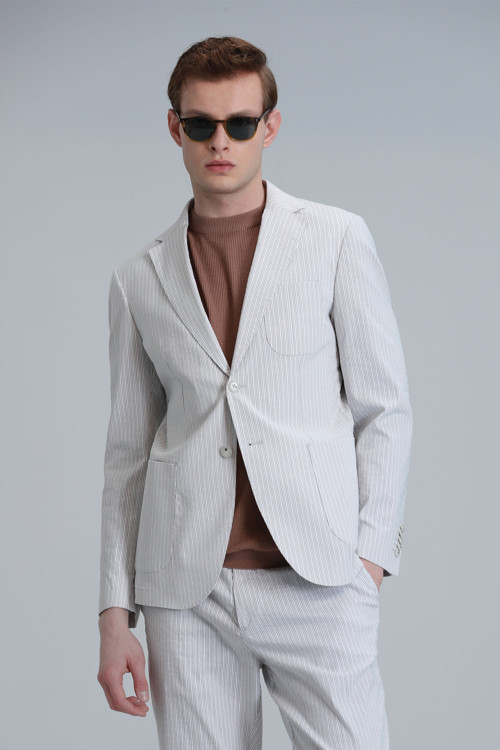 Cosby Spor Erkek Blazer Ceket Slim Fit Bej