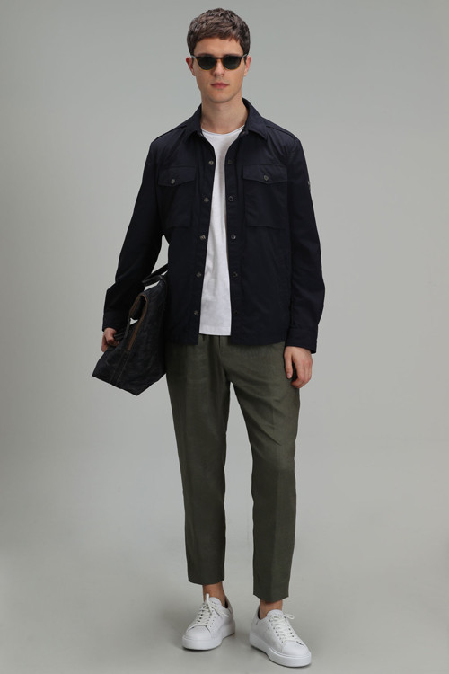 Karl Spor Erkek Chino Pantolon Tailored Fit Yeşil