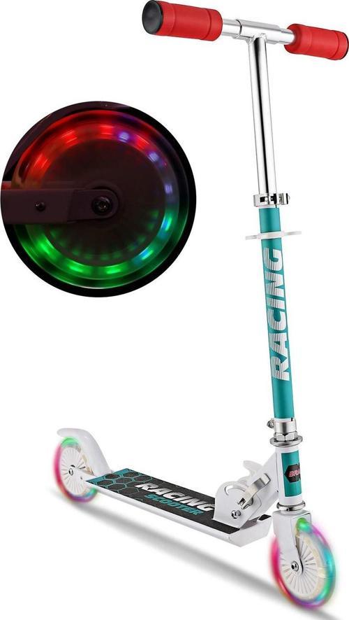 120 mm Silikon Teker, Boy Ayarlamalı Katlanır Metal Scooter