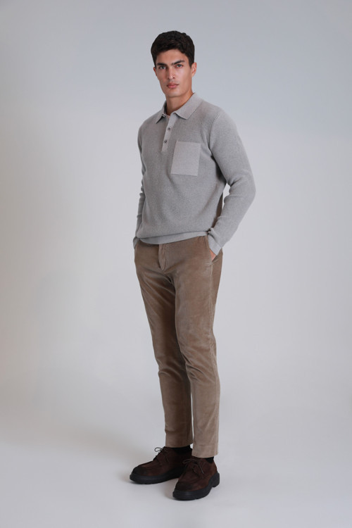 Onka Spor Erkek Chino Pantolon Slim Fit Bej
