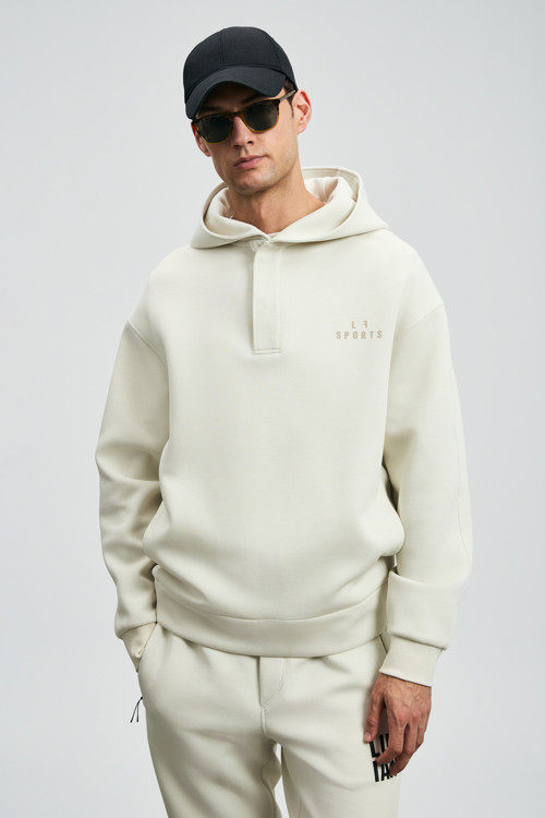 Road Erkek Sweatshirt Kırık Beyaz