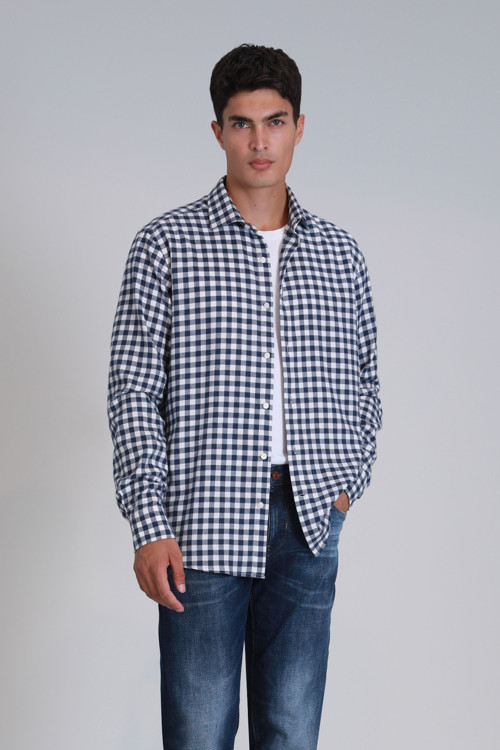 Madrid Erkek Basic Gömlek Slim Fit Lacivert