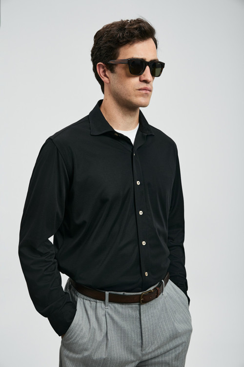 Carl Erkek Basic Gömlek Regular Fit Siyah