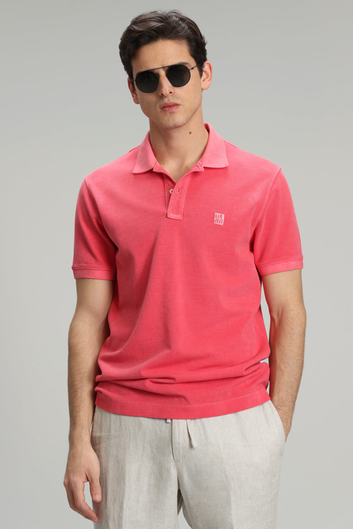 Vernon Spor Polo Yaka Erkek Tişört Mercan