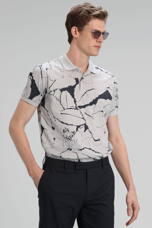 Lamas Smart Erkek Polo Tişört Taş