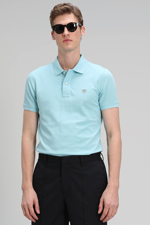 Laon Spor Polo Erkek Tişört Aqua
