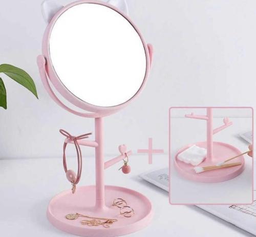 SHETHINK KEDİ KULAKLI ASKILIKLI MAKYAJ AYNASI MU-35 PEMBE