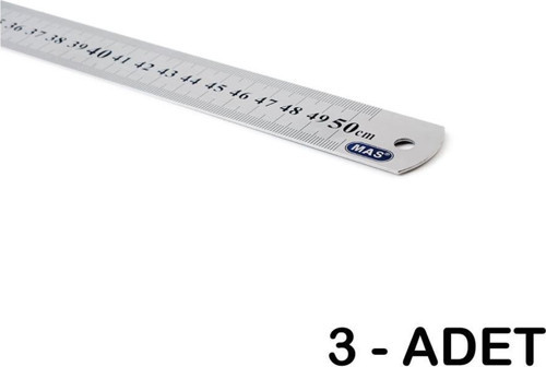 2350 Çelik Cetvel 50cm - 3 Adet