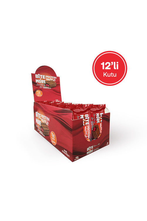 Vişne Kremalı Kakaolu Protein Waffle (55g x 12 Adet)