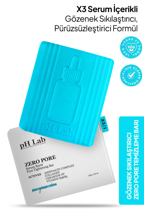 Phlab Zero Pore Gözenek Sıkılaştırıcı Temizleme Barı, Gözenek Temizleyici Etkili Sabun