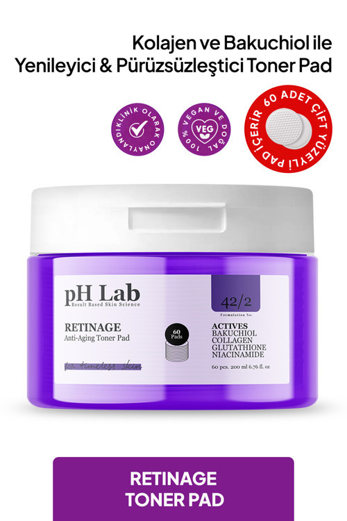 Phlab Retinage Yenileyici & Pürüzsüzleştirici 60'lı Toner Pad