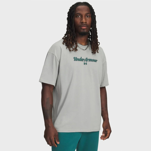 Heavyweight Wordmark Erkek Gri Polo Yaka Tişört