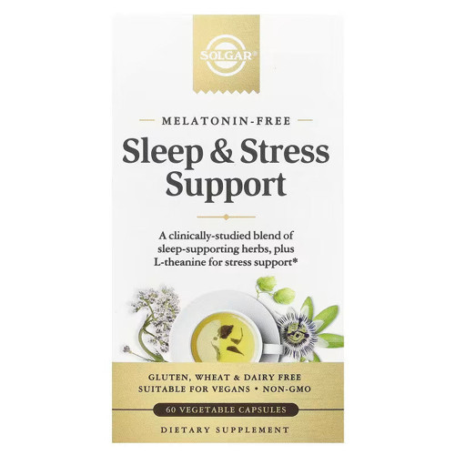 Sleep Stress Support Valerian Root Theanine 60 Vegetable Caps