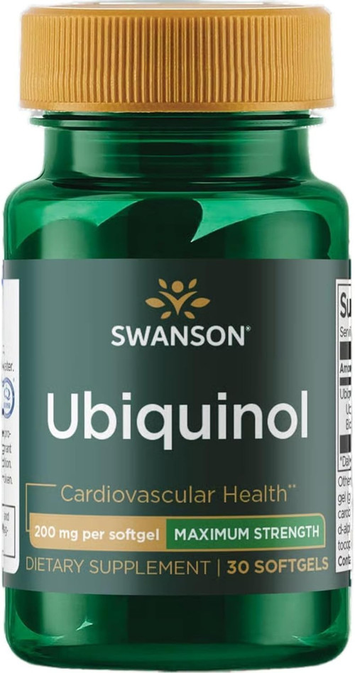 Maximum Strength Ubiquinol 200 Mg 30 Softgels