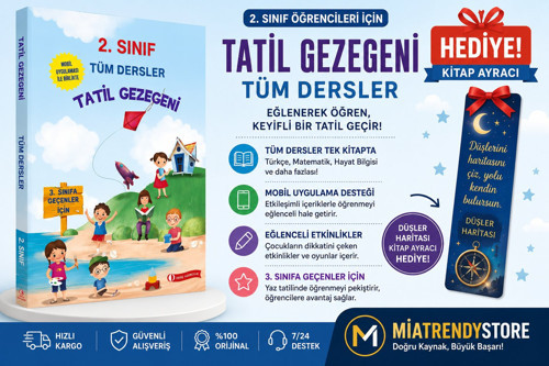ODTÜ YAYINCILIK 2. Sınıf Tüm Dersler Tatil Gezegeni-DÜŞLER HARİTASİ KİTAP AYRACI HEDİYELİ!!