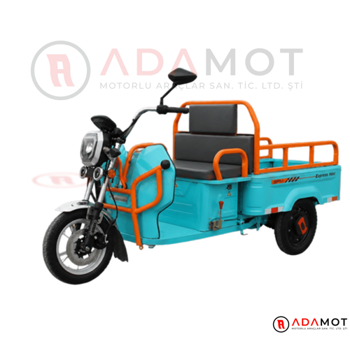 Mini Ekspres 1200W Elektrikli Yük Taşıma Aracı 72V 32 Ah Motosiklet