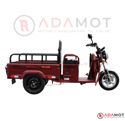 Mini Ekspres 1200W Elektrikli Yük Taşıma Aracı 72V 32 Ah Motosiklet