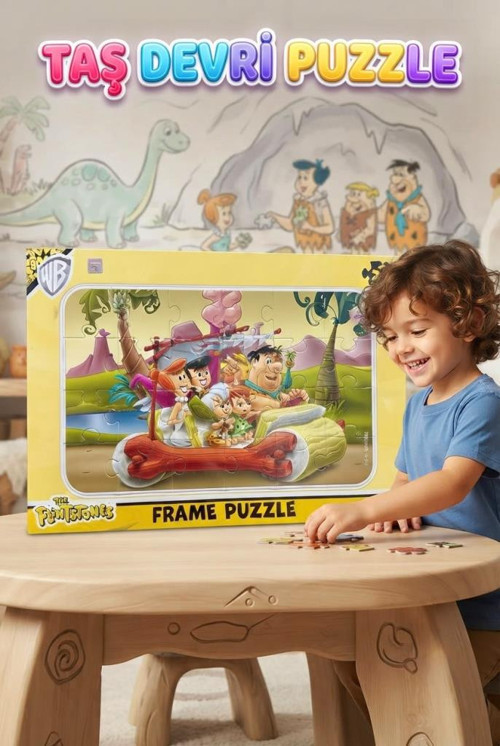 Taş Devri Maceraları 24 Parçalı Eğitici Yapboz Çakmaktaş Ailesi Temalı Eğlenceli ve Eğitici Puzzle