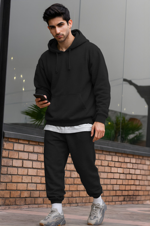 Erkek Oversize Sweatshirt Spor Eşofman Takımı