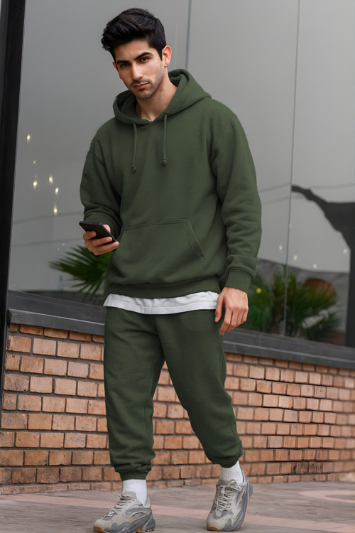 Erkek Oversize Sweatshirt Spor Eşofman Takımı