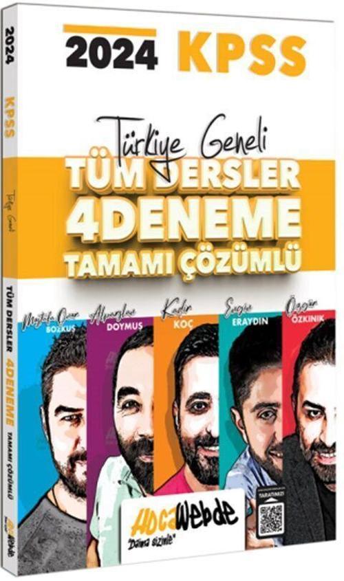 2024 KPSS Genel Yetenek Genel Kültür Tamamı Çözümlü 4 Fasikül Deneme Sınavı Hocawebde Yayınları