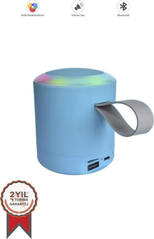 D24 Mavi SD/USB Girişli Taşınabilir Bluetooth Hoparlör