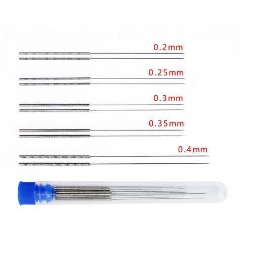 3D Yazıcı Nozül Temizleme İğnesi Seti 0.2-0.4mm Nozzle Cleaning Needle Creality Ender 3 V2 Ender 5 A