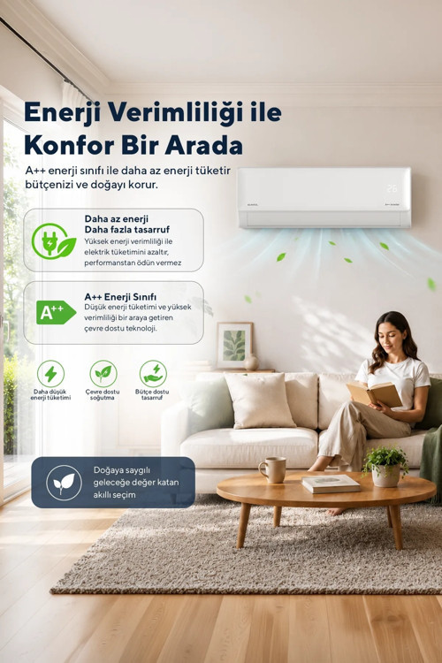 Hinoki KMSAC-12 12.000 Btu A++ Inverter Duvar Tipi Split Klima (Montaj Dahil)