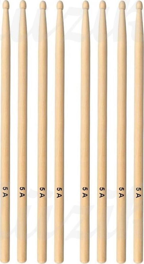 Baget - Davul - 4 Çift Bateri Bageti Drumsticks 5a Pürüzsüz Yüzey