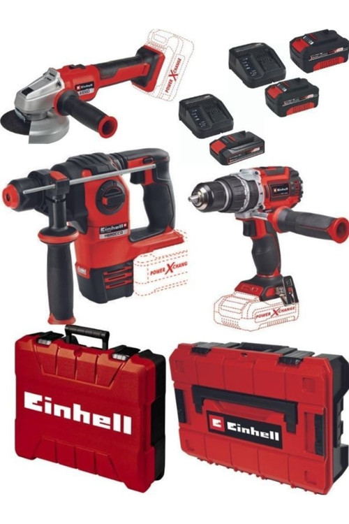Tp-Cd 18/60 Li-İ Bl Matkap Herocco 18V Kırıcı Axxio 125Mm Taşlama 2X4.0 2.5Ah Akülü Set