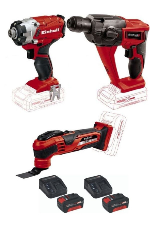 Te-Hd 18 Li Matkap Vidalama Te-Cı 18/1 Li Vidalama Varrito Akülü Raspalama 2X4.0Ah Akülü Set