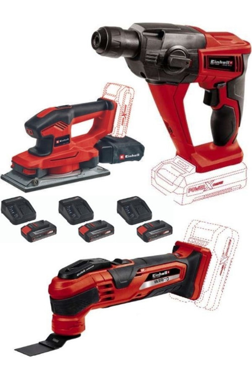 Te-Hd 18 Vidalama Matkap Varrito Raspalama Makinesi Te-Os 18/230 Zımpara 3X2.5Ah Akülü Set