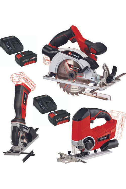 Te-Js 18 Dekupaj Te-Cs 18/165/1 Daire Testere Te-Cs 18/89 Mini Testere 2X4.0Ah Akülü Set
