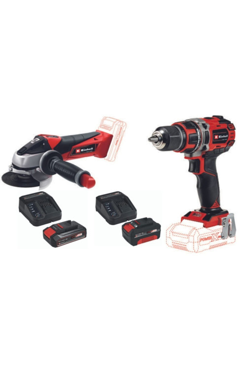 L Te-Cd 18/50 Li Bl Kömürsüz Vidalama - Te-Ag 18/115 Li Avuç Taşlama 2.5Ah-4.0Ah Starter Kit