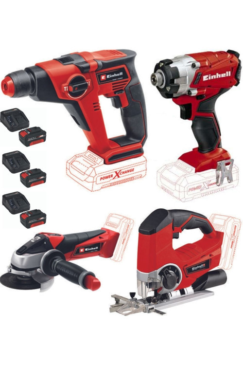Te-Hd 18/12 Matkap Te-Cı 18/1 Vidalama Te-Ag 18/115 Taşlama Te-Js 18 Dekupaj 3X4.0 Akülü Set