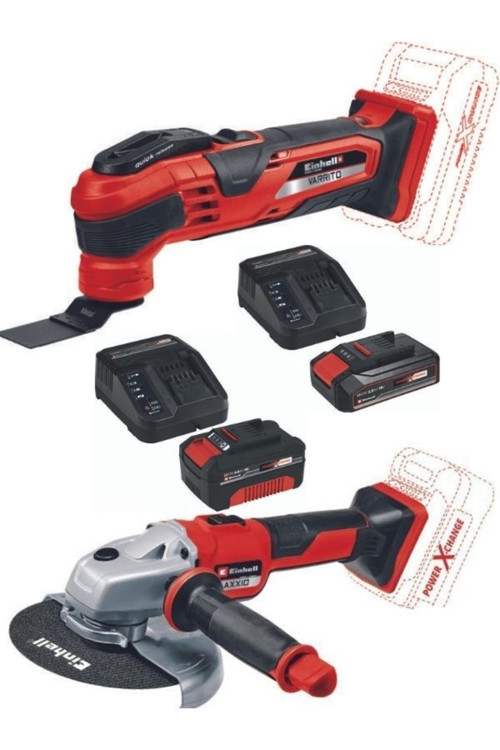 Axxio 18/150 Avuç Taşlama Varrito Raspalama 2.5Ah-4.0Ah Akülü Set