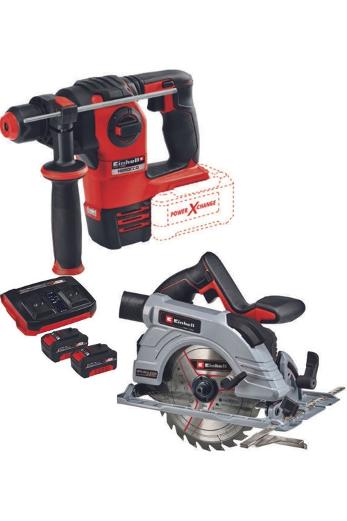 Herocco 18V Kırıcı Delici Te-Cs 18/190 Bl Daire Testere 2X4.0Ah Twincharger Kömürsüz Set