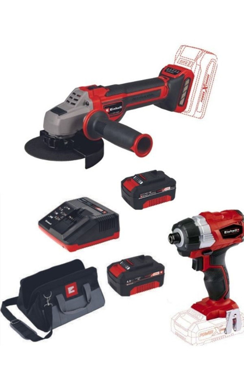 Te-Ci 18 Li Bl Vidalama Tp-Ag 18/125 Q Ce Avuç Taşlama 2X4.0Ah Kömürsüz Akülü Set