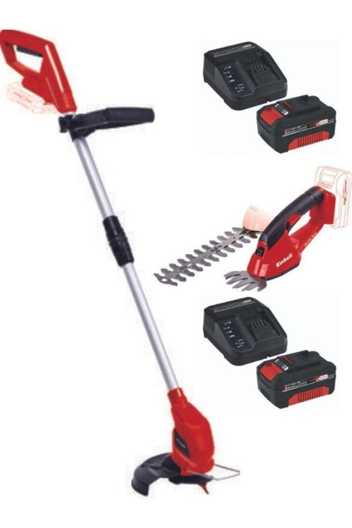 Gc-Ct 18/24 Akülü Kenar Kesme Makinesi Ge-Cg 18 Li Akülü Çim Çalı Makası 2X4.0Ah Bahçe Seti