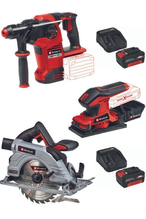 Herocco 36/28 36V Kırıcı Delici Te-Cs 18/190 Bl Testere Tc-Os 18/187 Zımpara 2X4.0Ah Set