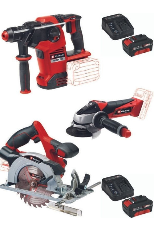 Herocco 36/28 36V Kırıcı Delici Te-Cs 18/150 Testere Te-Ag 18/115 Taşlama 2X4.0Ah Akülü Set