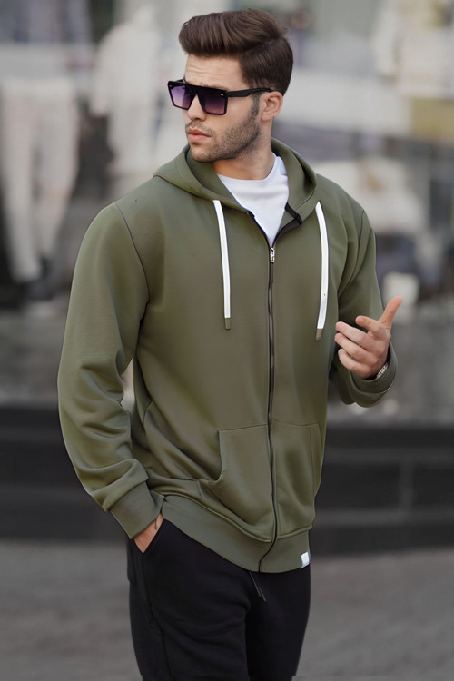 Erkek Oversize Günlük Esnek Üç İplik Şardonlu Hırka