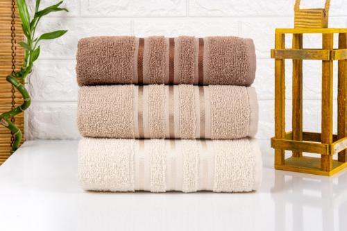 Hierapolis Home Tex 50 x 85 cm 3lü Set Havlu-El Yüz Baş Havlusu - Kahverengi