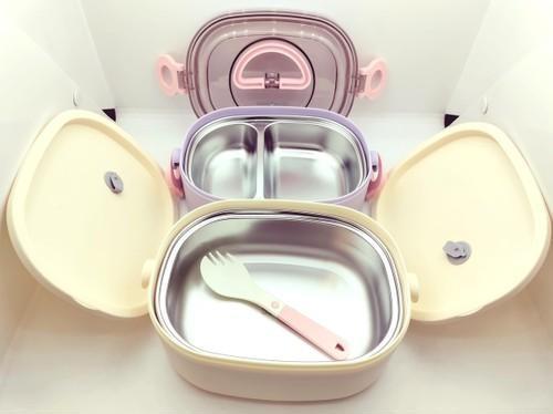 2 Katlı Yemek Taşıma Kabı Lila-Krem BL50251